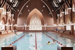 MVRDV Reimagines 100-Year-Old Dutch Church As A Public Pool With Innovative ‘Movable’ Floor